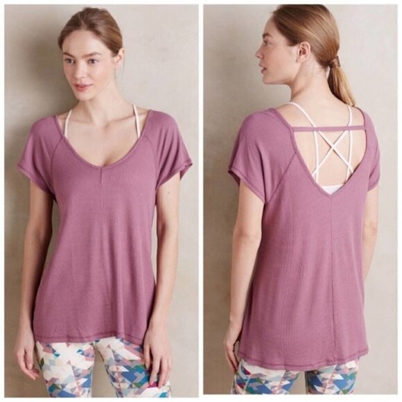 Anthropologie Saturday Sunday Waffle Knit Top M - Picture 1 of 5